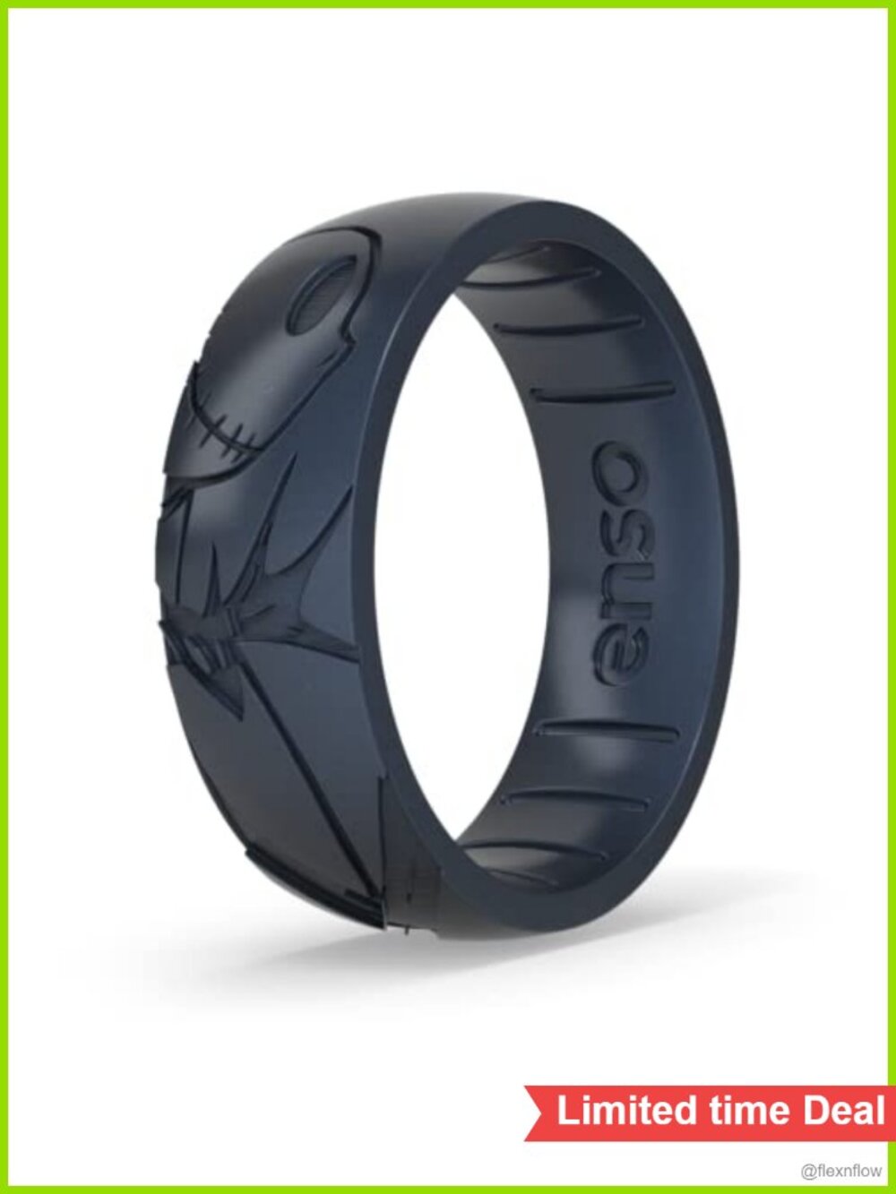 The Nightmare Before Christmas Silicone Ring Jack & Sally Made in USA Breathable